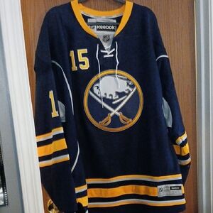 Reebok Navy and Gold Hockey Jersey